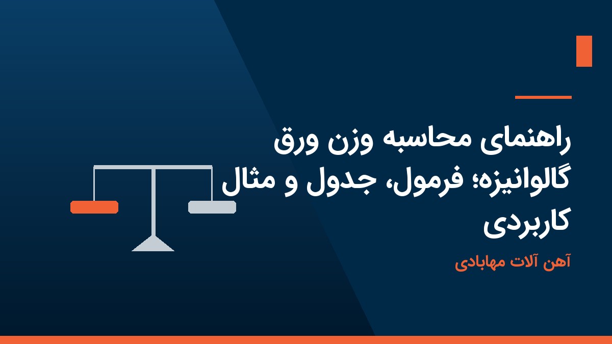 راهنمای محاسبه وزن ورق گالوانیزه؛ فرمول، جدول و مثال کاربردی
